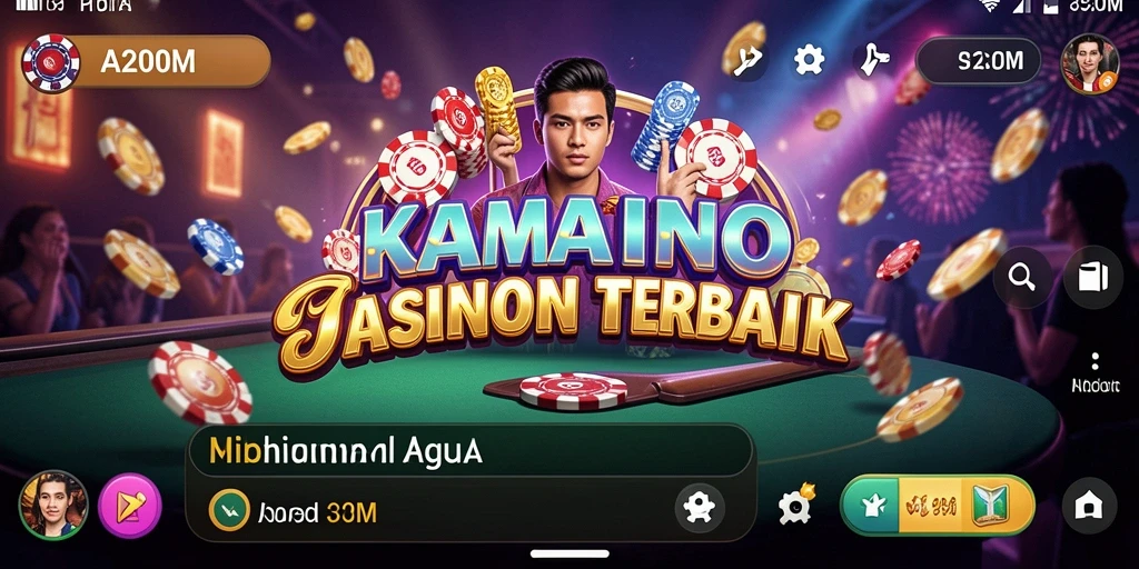 Tampilan utama A200M dengan grafis permainan Kasino yang memukau.