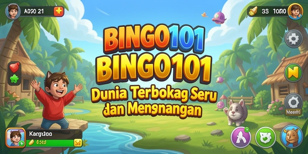 Tangkapan layar BINGO101 menampilkan gameplay seru di dunia terbuka.