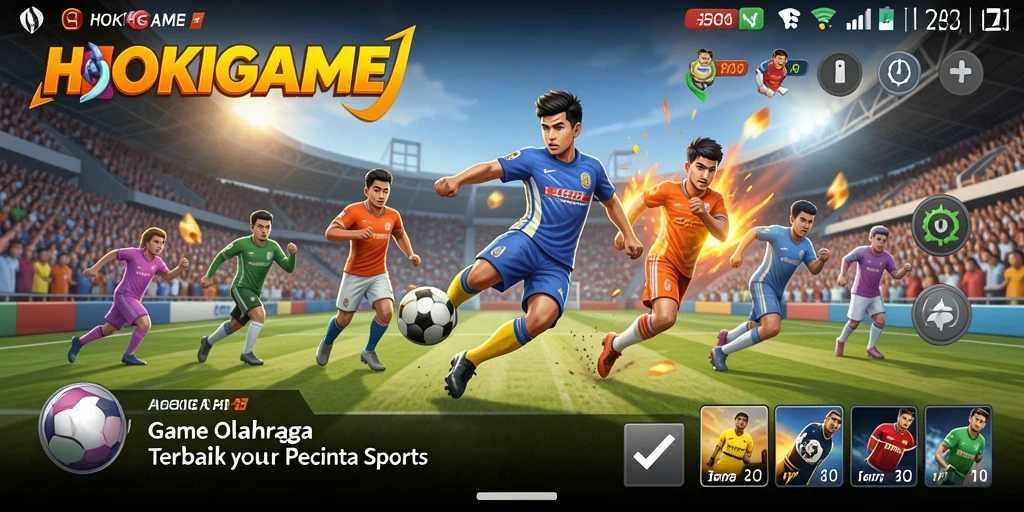 Screenshot HOKIGAME menampilkan aksi seru dalam permainan olahraga.