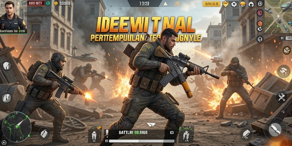 Tampilan mendebarkan dari gameplay Battle Royale di IDEBET.
