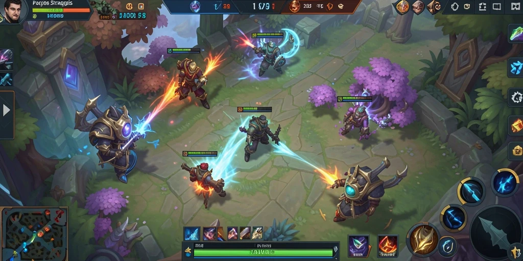 Screenshot menunjukkan aksi seru dalam game MOBA JAVO88.