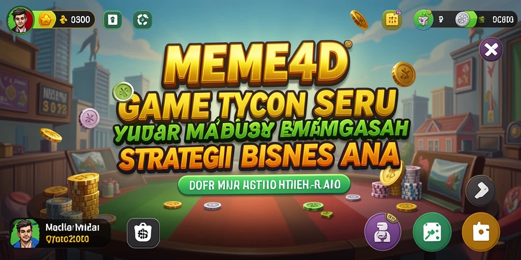 Tampilan gameplay MEME4D yang menarik dan interaktif dalam membangun bisnis.