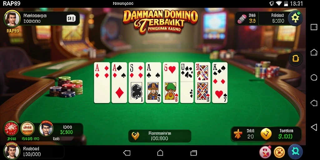Tampilan gameplay domino yang menarik dan interaktif.