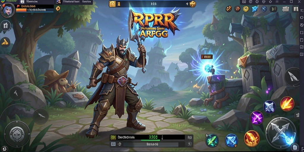 Tampilan seru gameplay RPRR dalam aksi ARPG penuh petualangan.