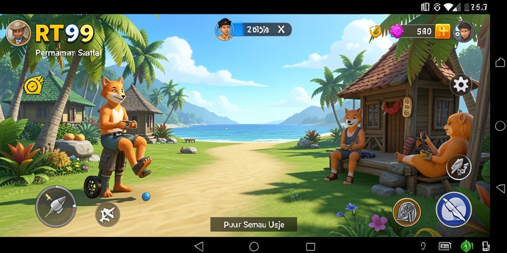 Tampilan menarik dari gameplay RT99 yang penuh warna.