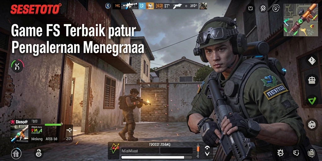 Tampilan gameplay menakjubkan dari SESETOTO dengan aksi tembak-menembak yang mendebarkan.