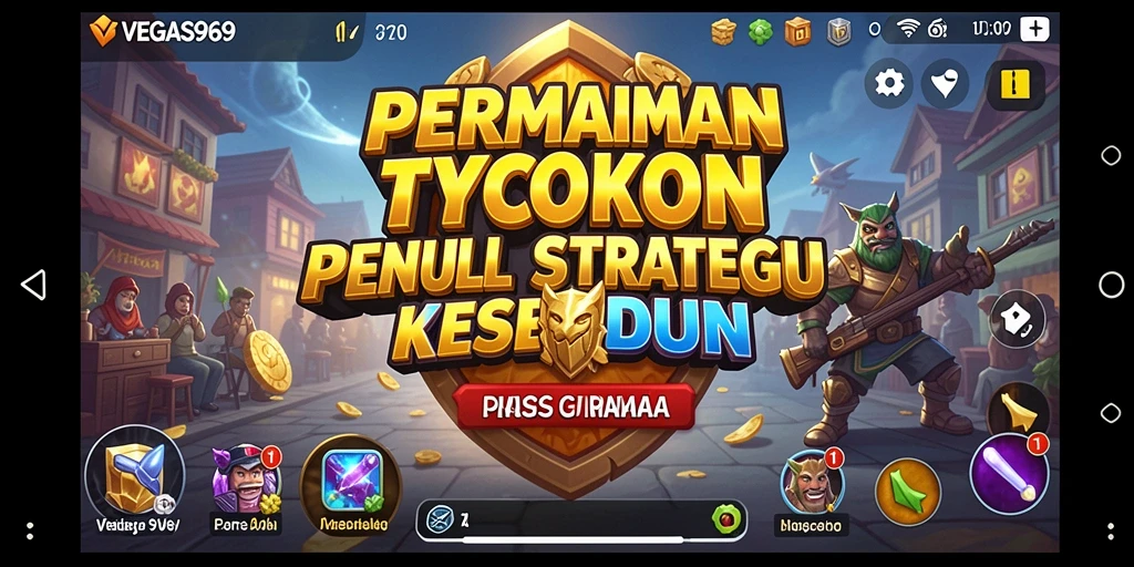 Tampilan gameplay seru dari VEGAS969 dengan elemen Tycoon.